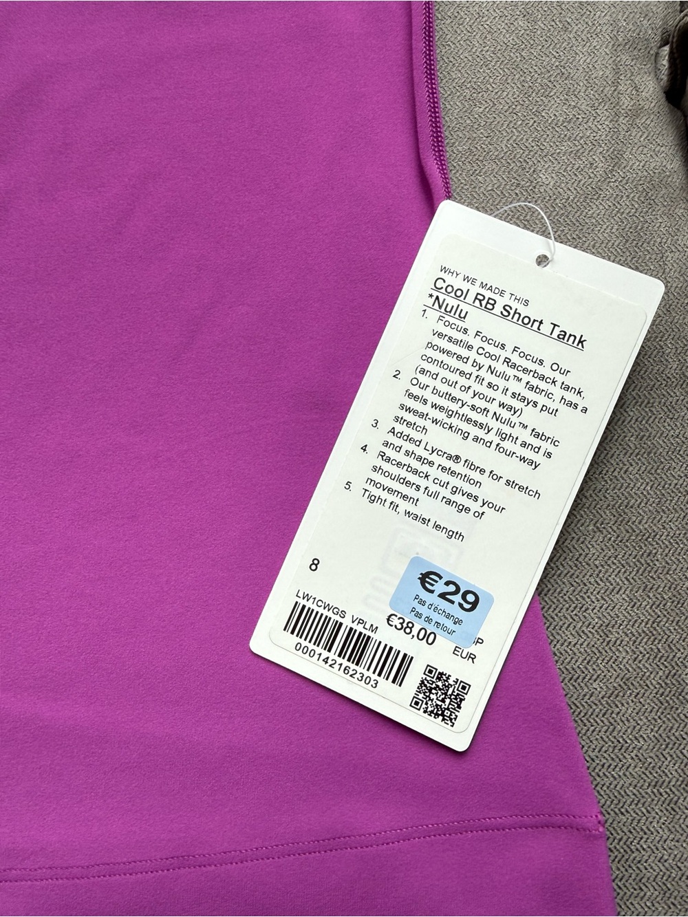 Lululemon Cool Racerback Short - Picture 3 of 4